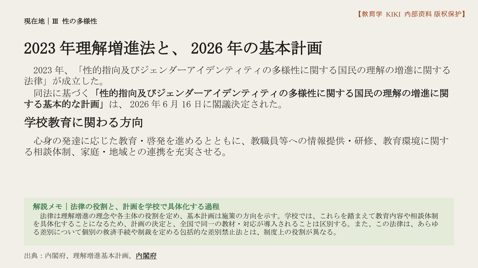 2023年理解増進法と、2026年の基本計画